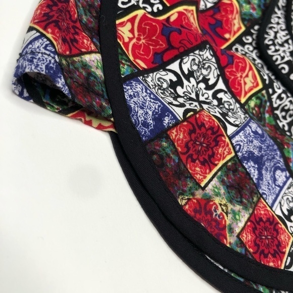 MINKPINK Boho Titled Colorful Hippie Artsy Flowy Drawstring Hottie Short Shorts - Picture 8 of 14